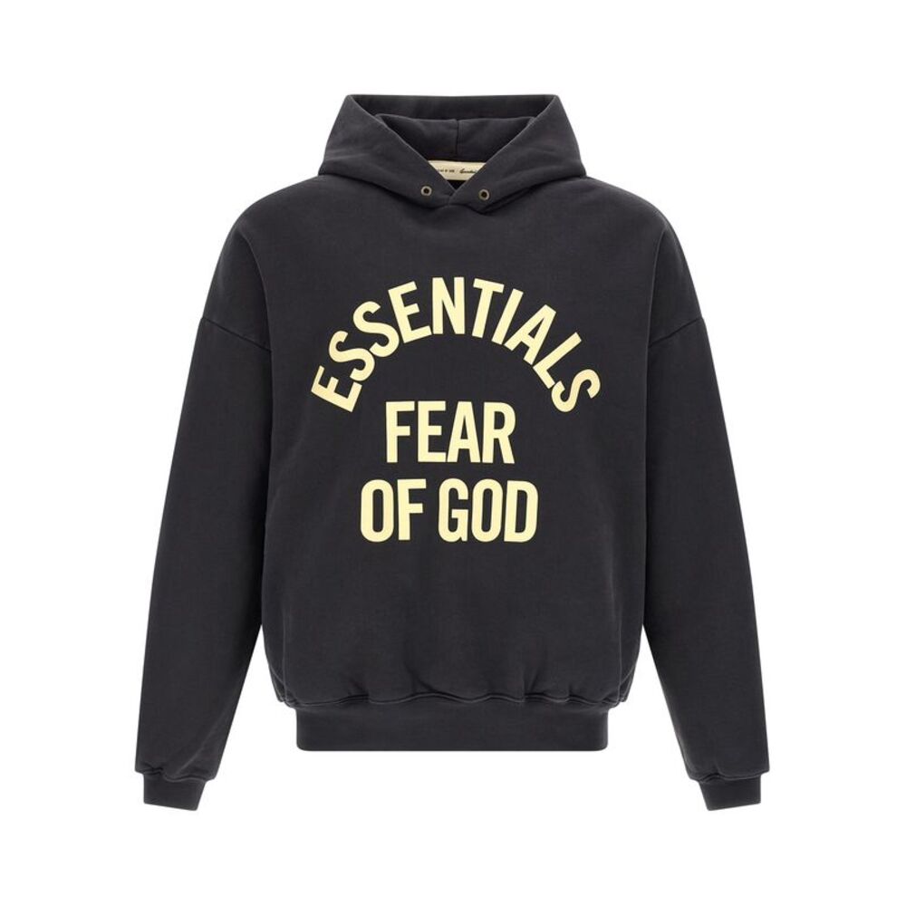 FEAR OF GOD ESSENTIAL Black Cotton Men's Sweatshirt
